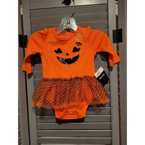 Way To Celebrate Infant Pumpkin Striped Tutu Costume- Size 0-3M- NWT
